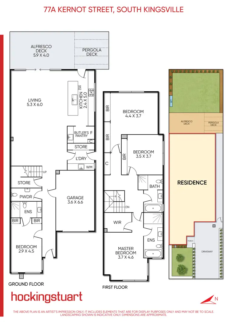 Floorplan of Homely townhouse listing, 77a Kernot Street, South Kingsville VIC 3015