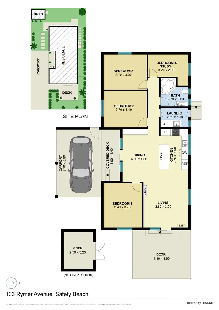 Floorplan of Homely house listing, 103 Rymer Avenue, Safety Beach VIC 3936