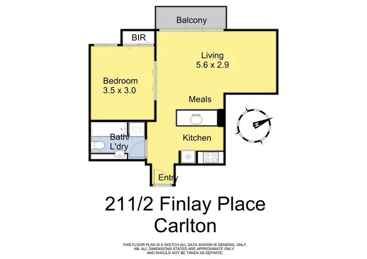Floorplan of Homely apartment listing, 211/18 Finlay Place, Carlton VIC 3053