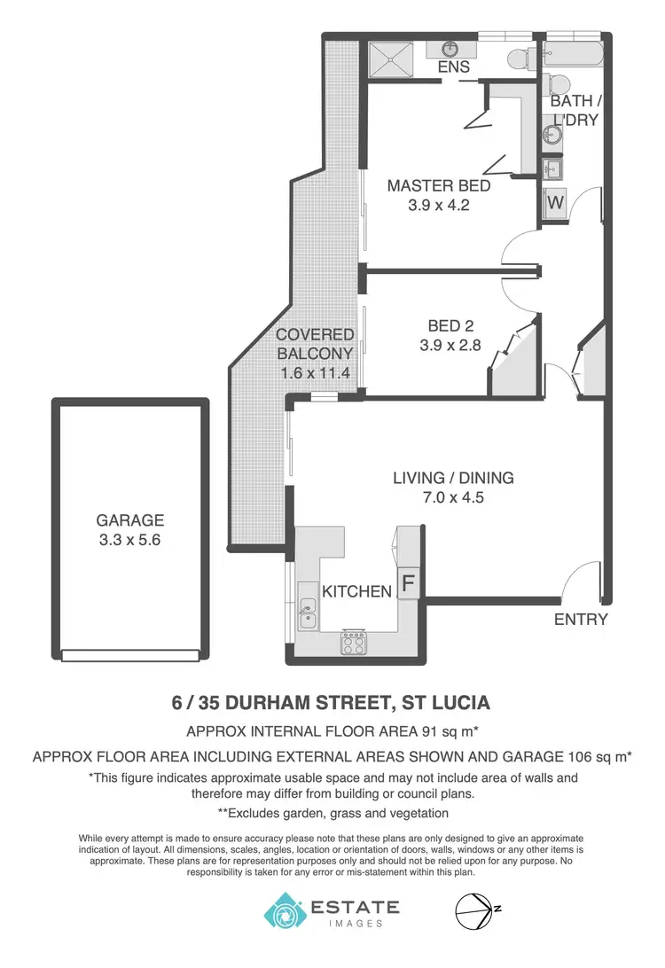 Floorplan of Homely unit listing, 6/35 Durham Street, St Lucia QLD 4067
