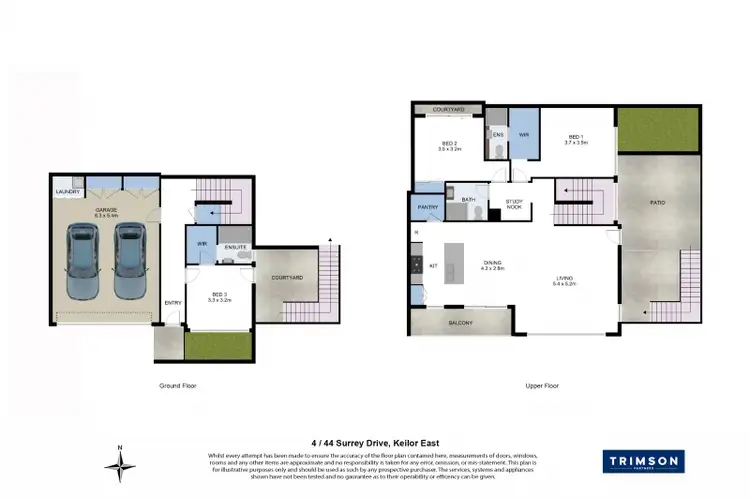 Floorplan of Homely townhouse listing, 4/44 Surrey Drive, Keilor East VIC 3033