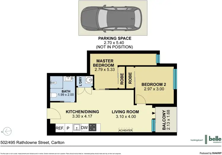 Floorplan of Homely apartment listing, 502/495 Rathdowne Street, Carlton VIC 3053