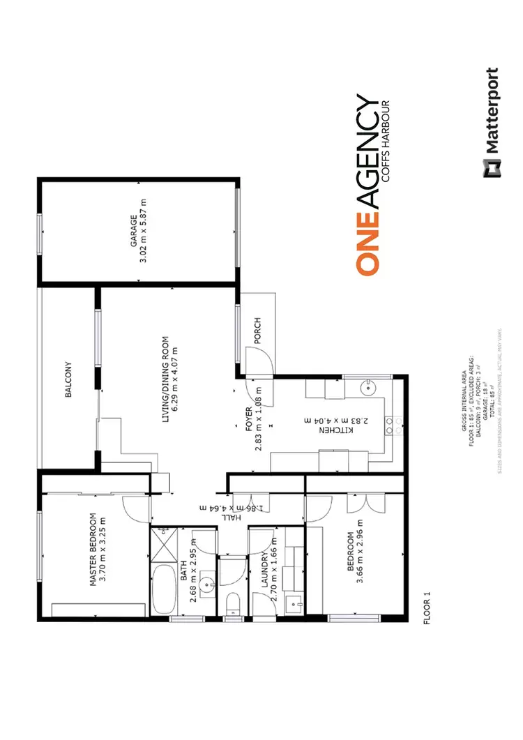 Floorplan of Homely villa listing, 2/107 Combine Street, Coffs Harbour NSW 2450