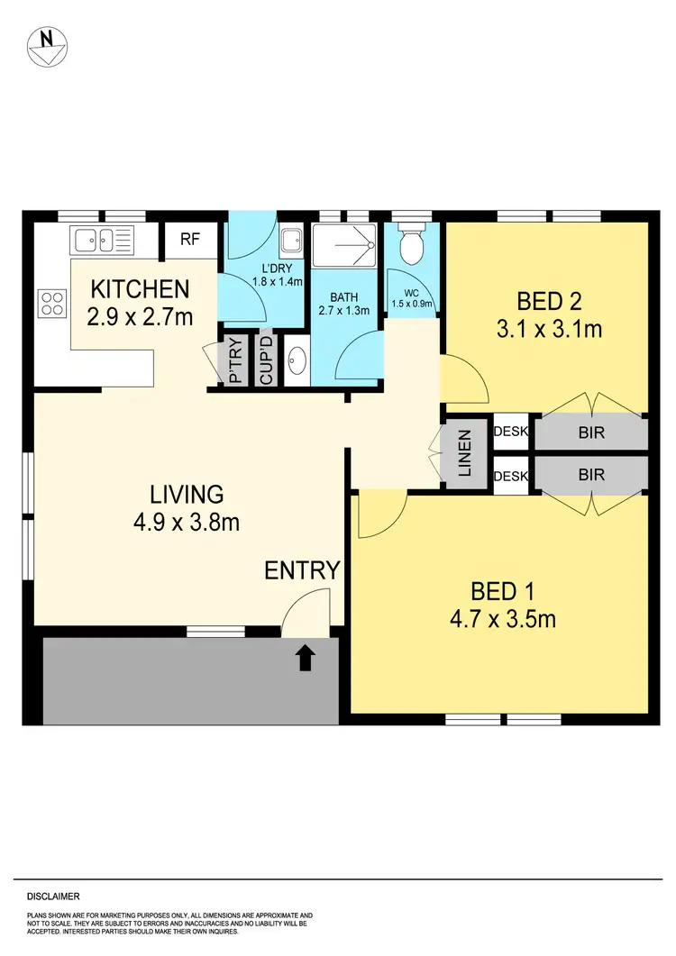 Floorplan of Homely unit listing, 1/318 Kline Street, Ballarat East VIC 3350