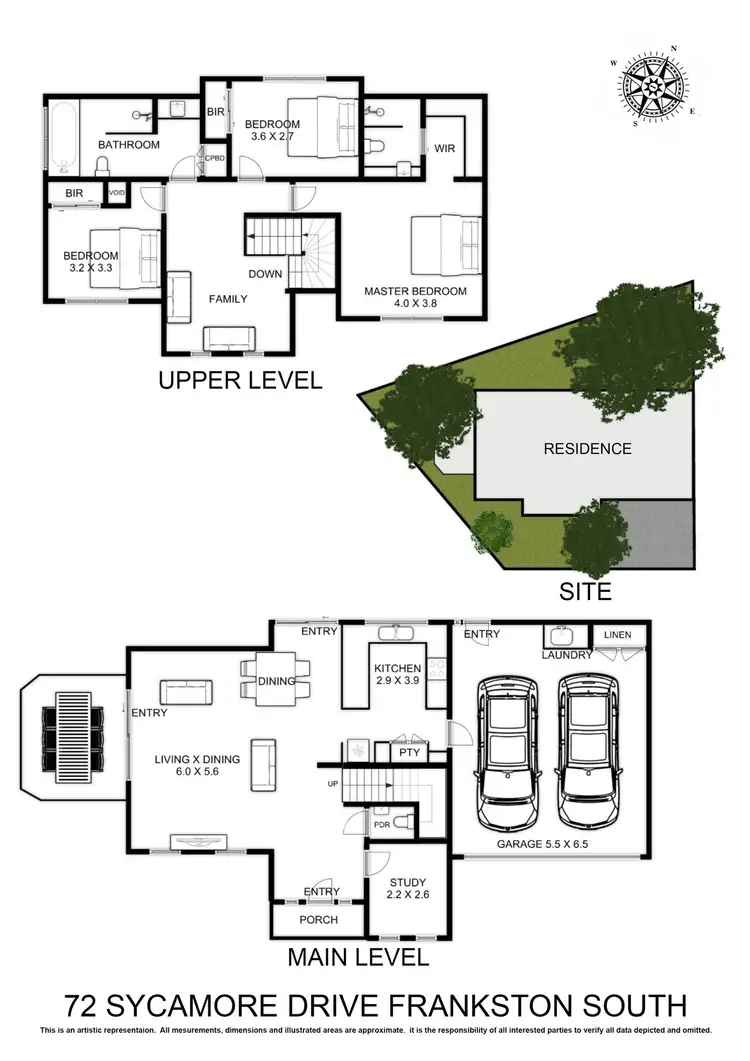 Floorplan of Homely townhouse listing, 72 Sycamore Road, Frankston South VIC 3199