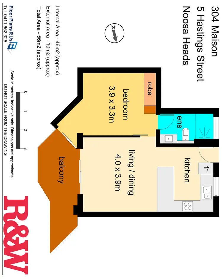 Floorplan of Homely apartment listing, 304/5 Hastings Street, Noosa Heads QLD 4567