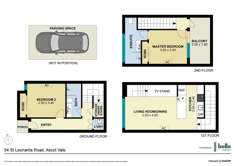 Floorplan of Homely townhouse listing, 8/54 St Leonards Road, Ascot Vale VIC 3032