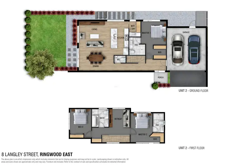 Floorplan of Homely townhouse listing, 2/8 Langley Street, Ringwood East VIC 3135
