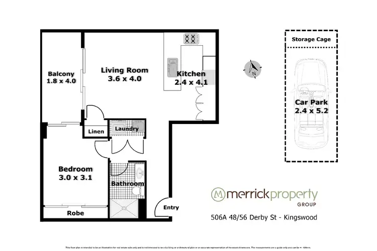 Floorplan of Homely unit listing, 506A/48-56 Derby Street, Kingswood NSW 2747