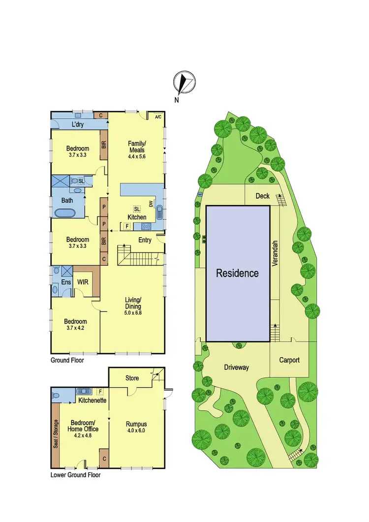 Floorplan of Homely house listing, 5 Allambie Drive, Eltham VIC 3095
