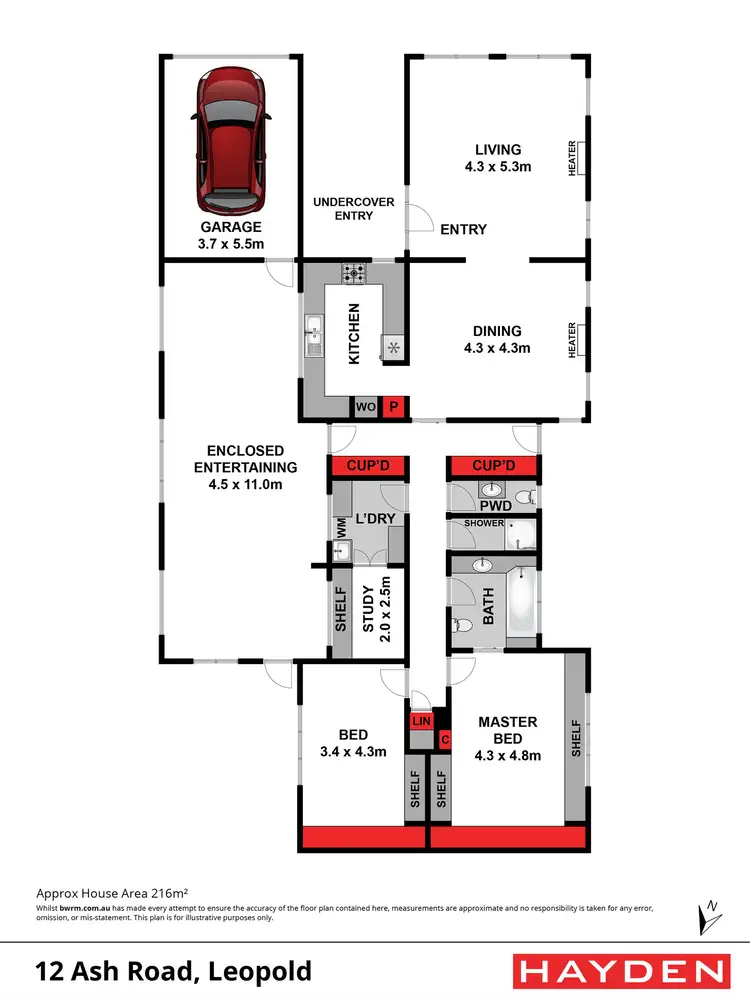 Floorplan of Homely house listing, 12 Ash Road, Leopold VIC 3224