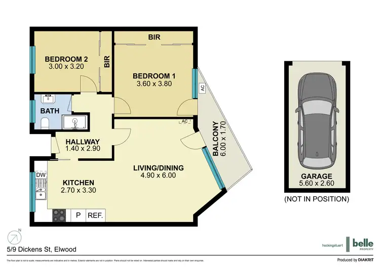 Floorplan of Homely apartment listing, 5/9 Dickens Street, Elwood VIC 3184