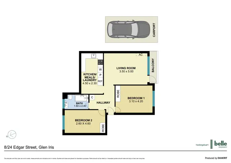 Floorplan of Homely apartment listing, 8/24 Edgar Street, Glen Iris VIC 3146