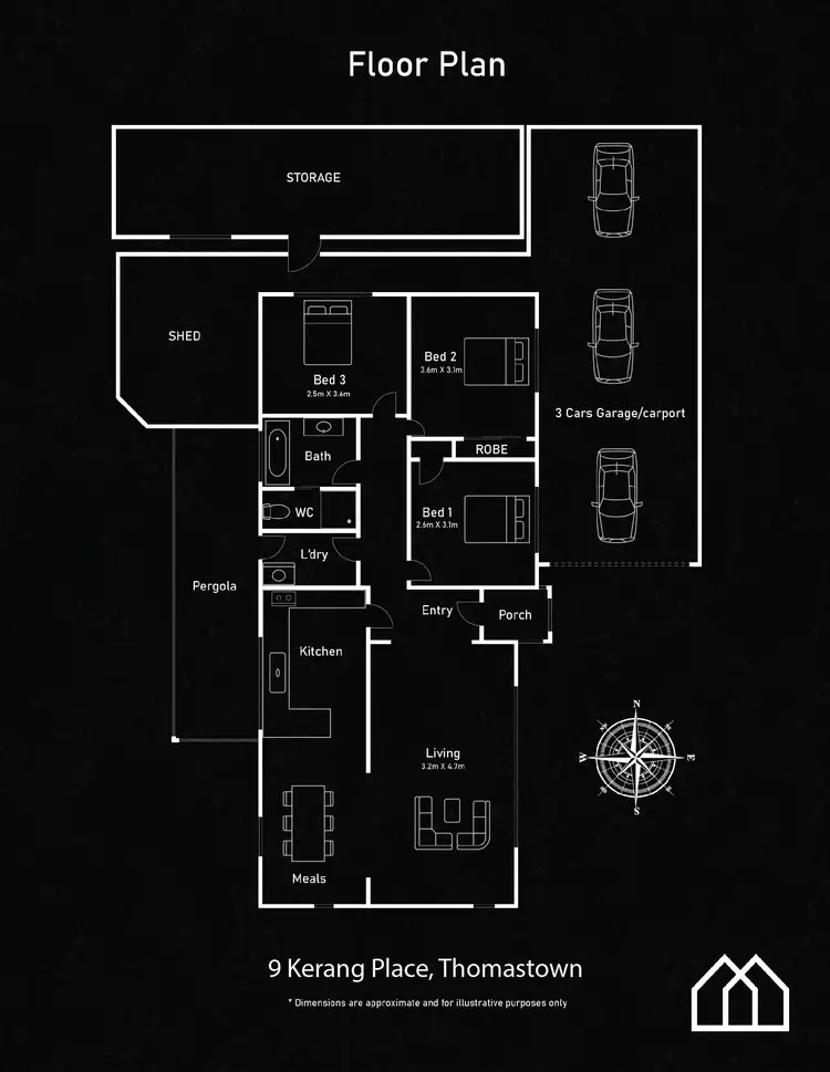 Floorplan of Homely house listing, 9 Kerang Place, Thomastown VIC 3074