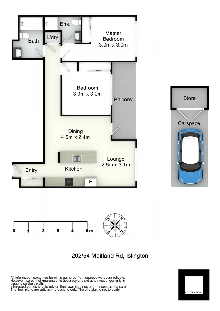 Floorplan of Homely apartment listing, 202/54 Maitland Road, Islington NSW 2296