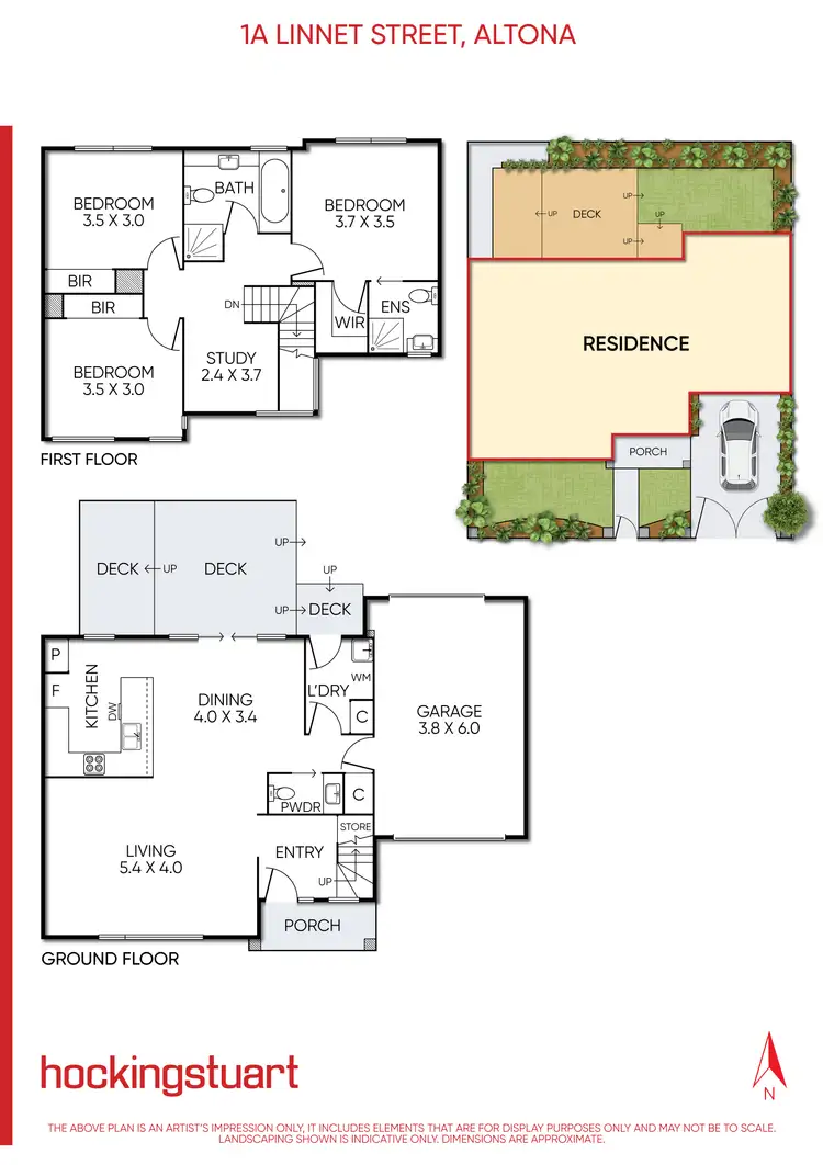 Floorplan of Homely townhouse listing, 1A Linnet Street, Altona VIC 3018