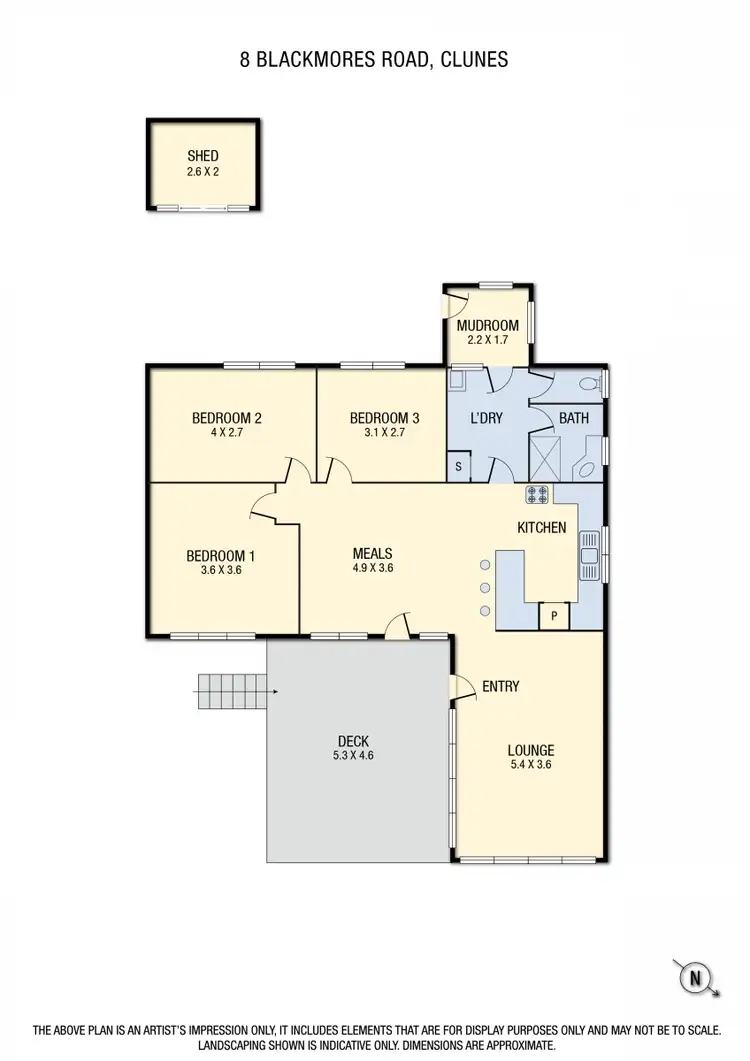 Floorplan of Homely house listing, 8 Blackmores Road, Clunes VIC 3370