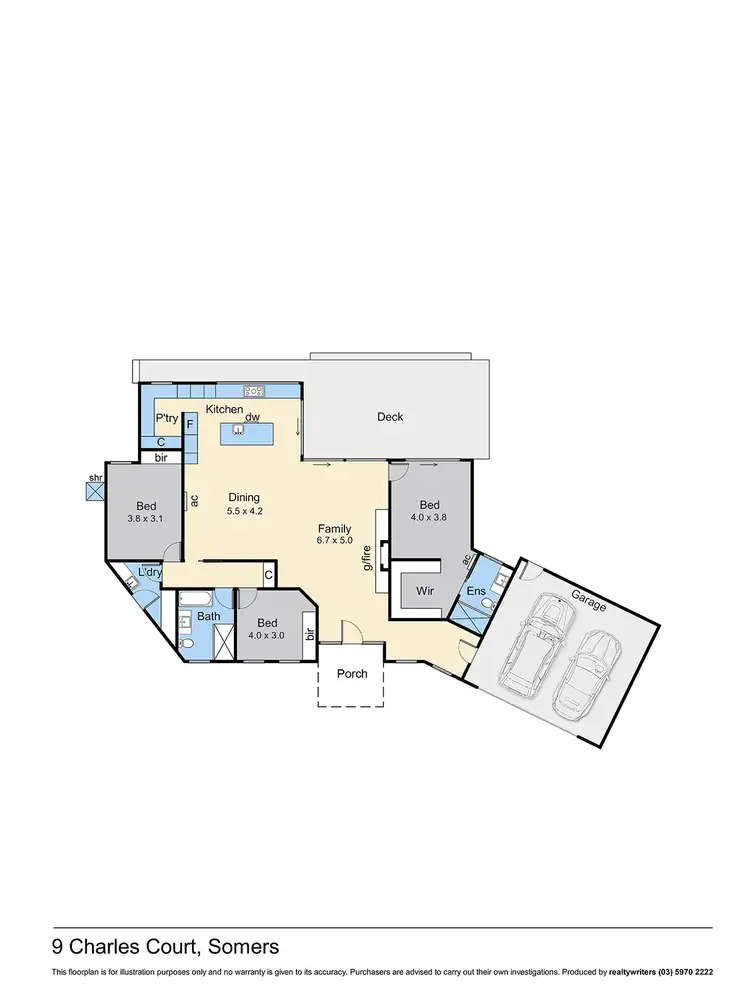 Floorplan of Homely house listing, 9 Charles Court, Somers VIC 3927