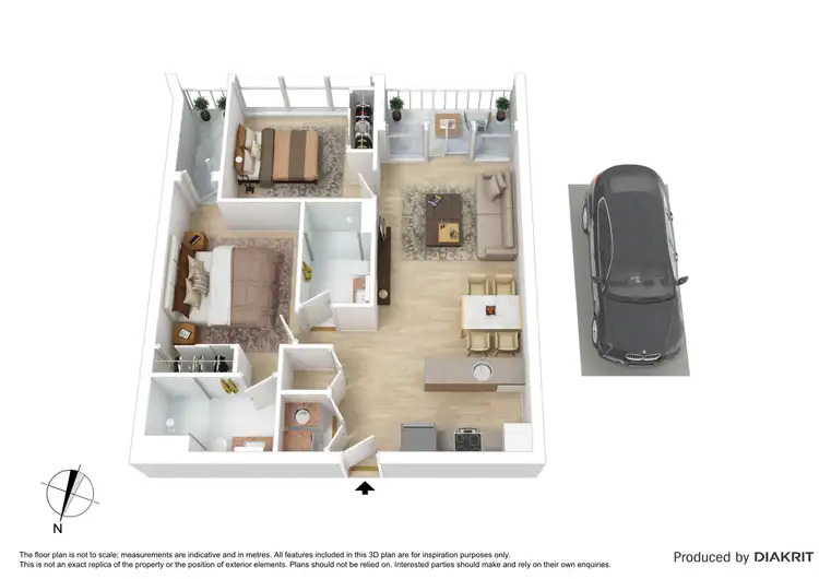 Floorplan of Homely apartment listing, 210/555 St Kilda Road, Melbourne VIC 3004