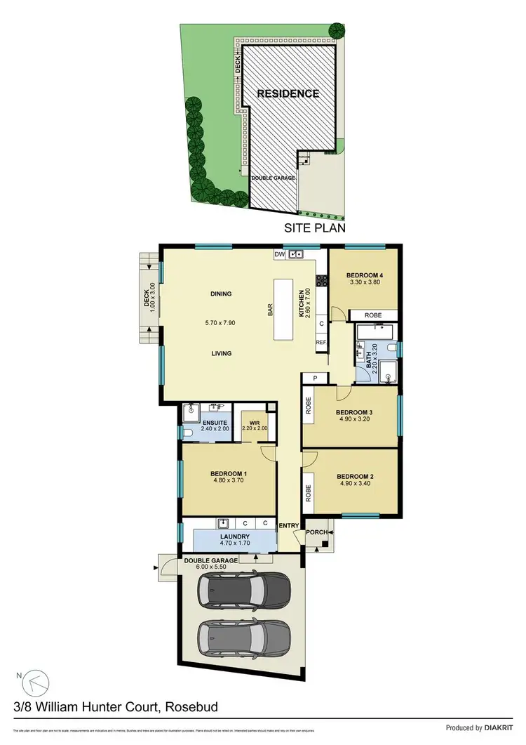 Floorplan of Homely unit listing, 3/8 William Hunter Court, Rosebud VIC 3939