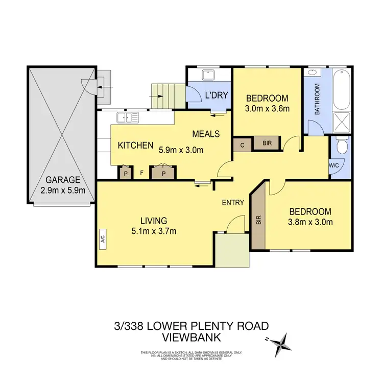 Floorplan of Homely unit listing, 3/338 Lower Plenty Road, Viewbank VIC 3084