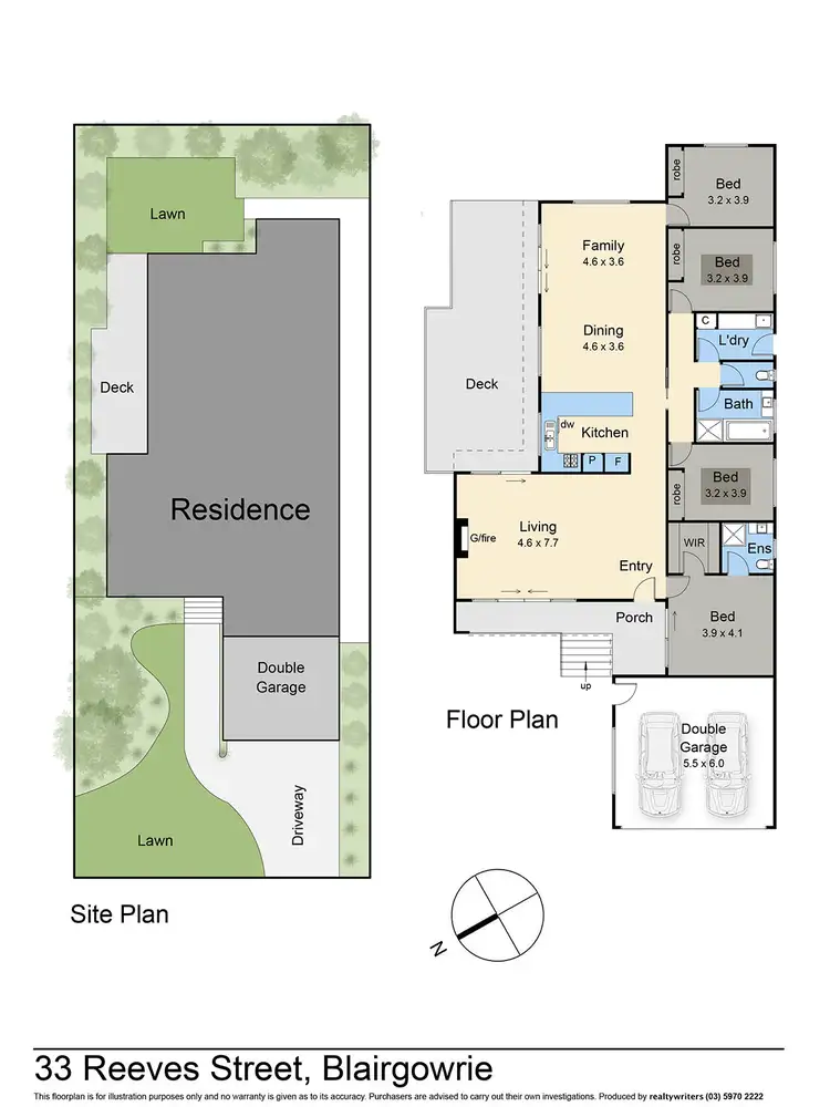 Floorplan of Homely house listing, 33 Reeves Street, Blairgowrie VIC 3942