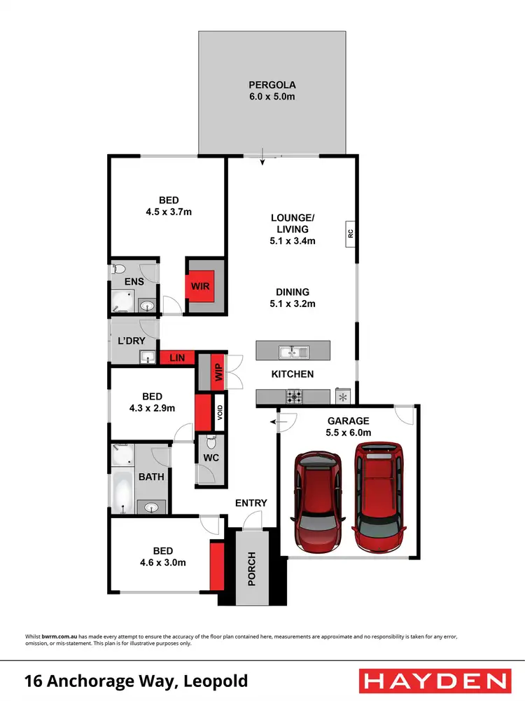 Floorplan of Homely house listing, 16 Anchorage Way, Leopold VIC 3224