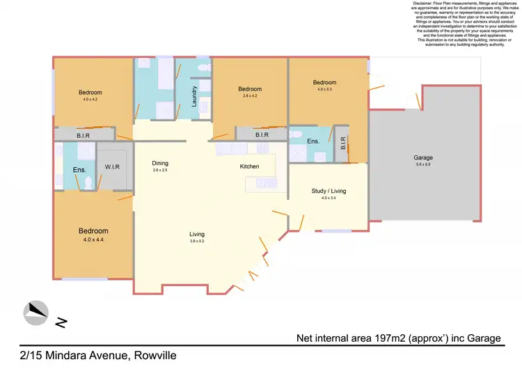 Floorplan of Homely house listing, 2/15 Mindara Avenue, Rowville VIC 3178