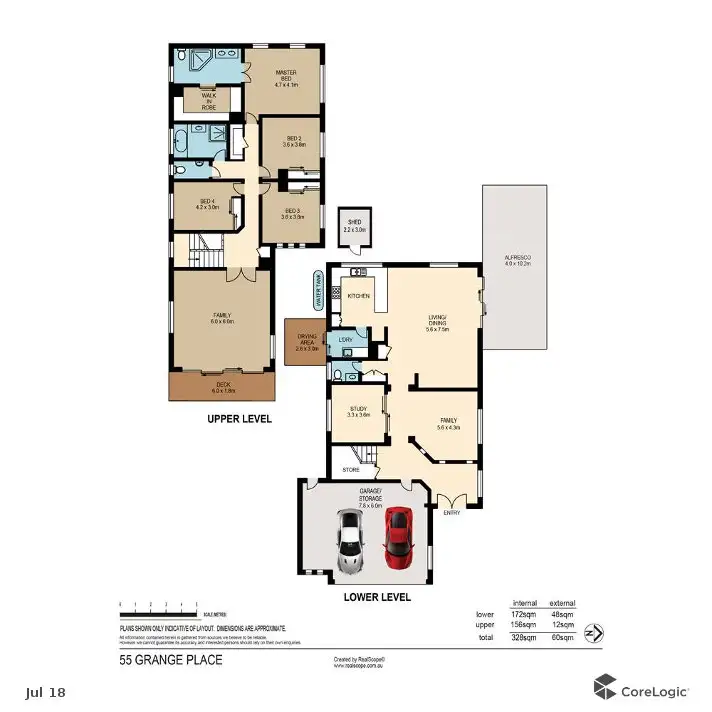 Floorplan of Homely house listing, 55 Grange Place, Moggill QLD 4070