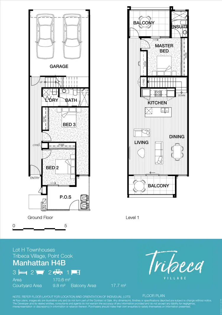 Floorplan of Homely townhouse listing, 30 Glasson Place, Point Cook VIC 3030