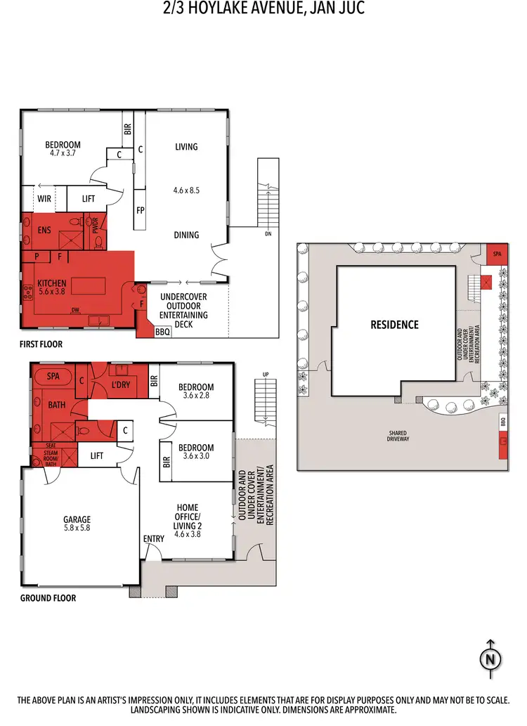 Floorplan of Homely townhouse listing, 2/3 Hoylake Avenue, Jan Juc VIC 3228