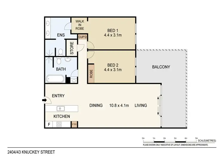 Floorplan of Homely apartment listing, 2404/43E Knuckey Street, Darwin City NT 800