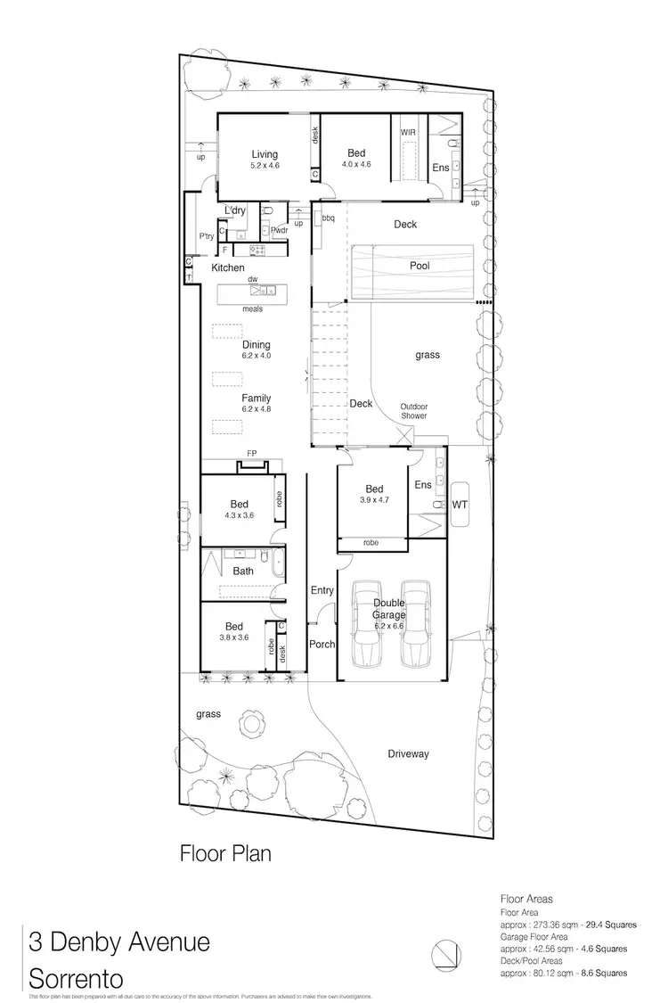 Floorplan of Homely house listing, 3 Denby Avenue, Sorrento VIC 3943