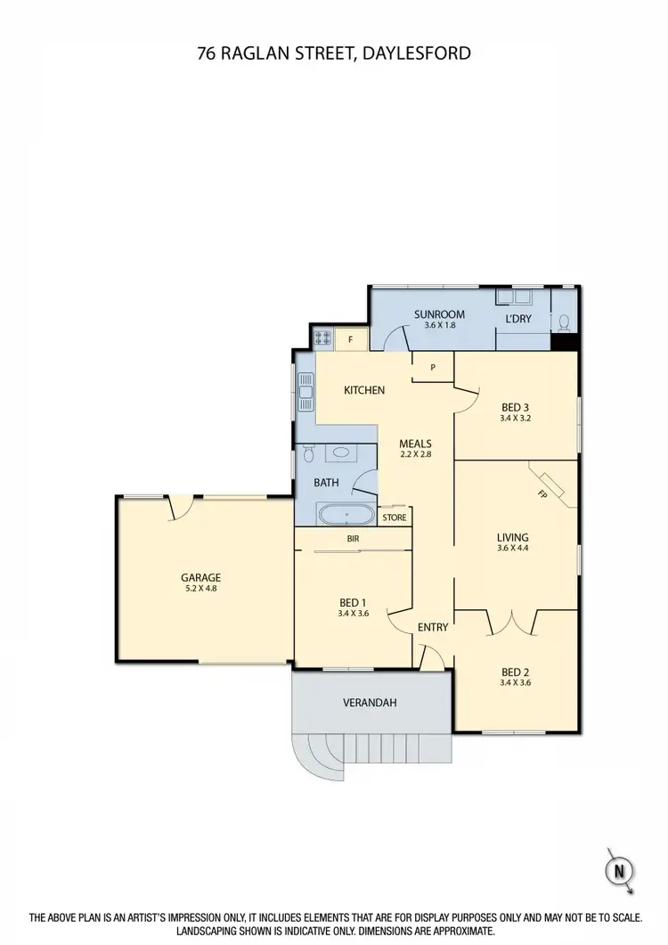 Floorplan of Homely house listing, 76 Raglan Street, Daylesford VIC 3460