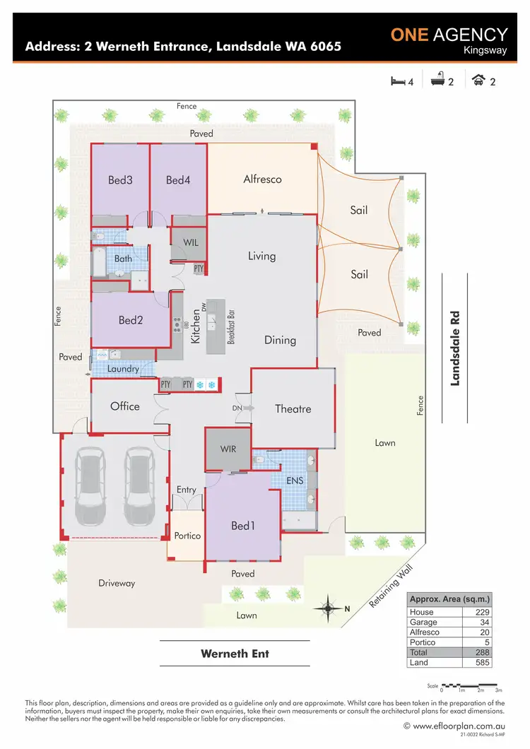 Floorplan of Homely house listing, 2 Werneth Entrance, Landsdale WA 6065