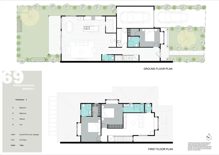 Floorplan of Homely townhouse listing, 69 Northcliffe Road, Edithvale VIC 3196
