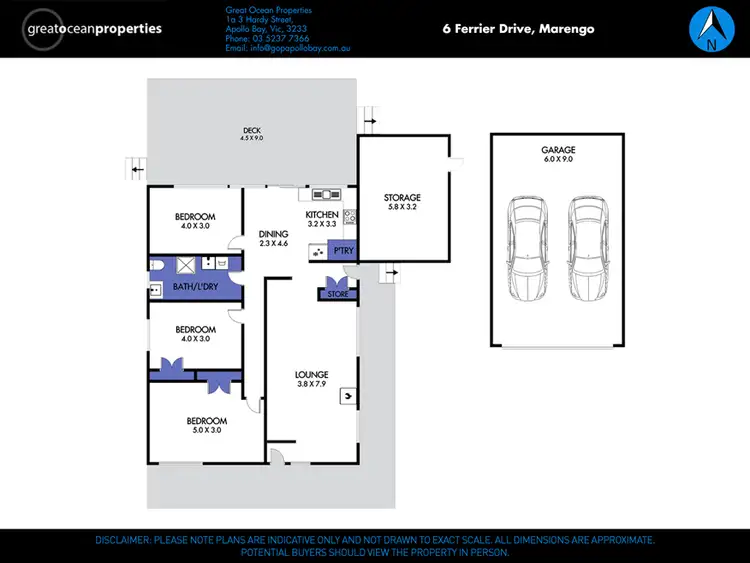Floorplan of Homely house listing, 6 Ferrier Drive, Marengo VIC 3233