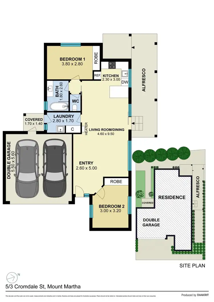Floorplan of Homely unit listing, 5/3-5 Cromdale Street, Mount Martha VIC 3934