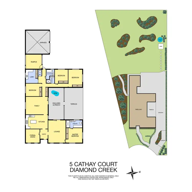 Floorplan of Homely house listing, 5 Cathay Court, Diamond Creek VIC 3089