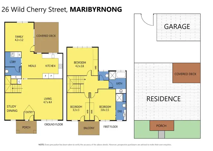 Floorplan of Homely townhouse listing, 26 Wild Cherry Street, Maribyrnong VIC 3032