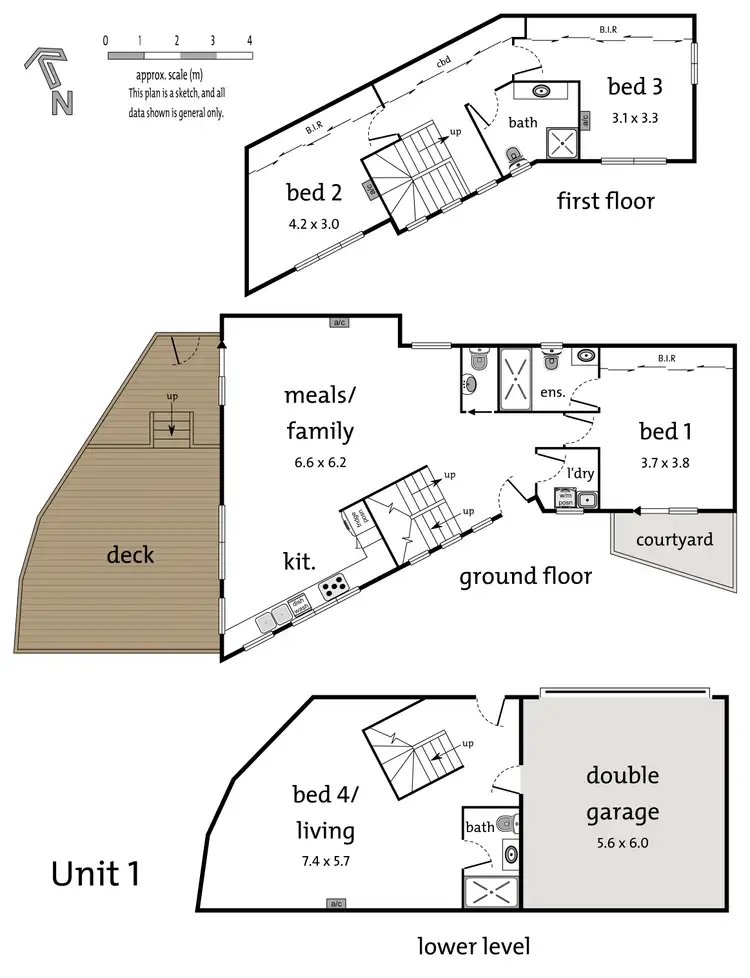 Floorplan of Homely townhouse listing, 1/7 Toinette Court, Doncaster East VIC 3109