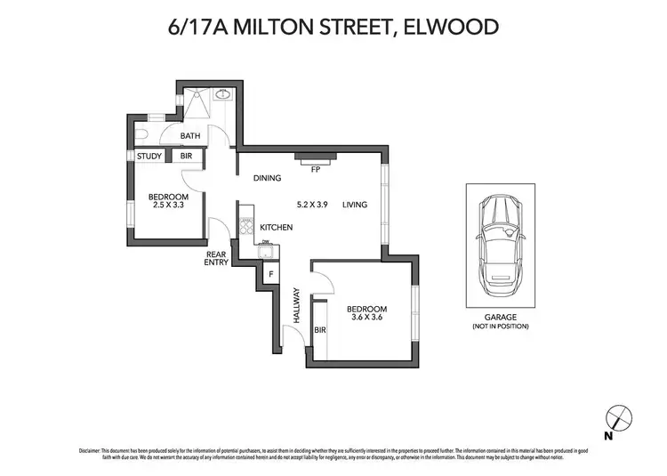 Floorplan of Homely apartment listing, 6/17A Milton Street, Elwood VIC 3184