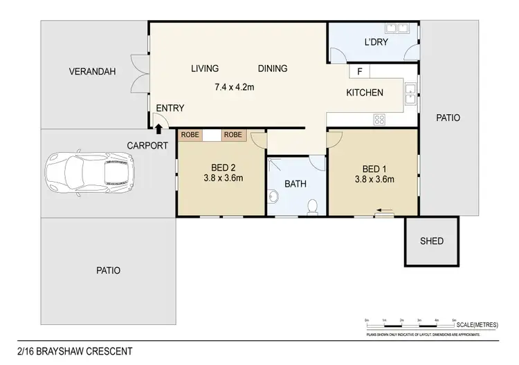 Floorplan of Homely unit listing, 2/16 Brayshaw Crescent, Millner NT 810
