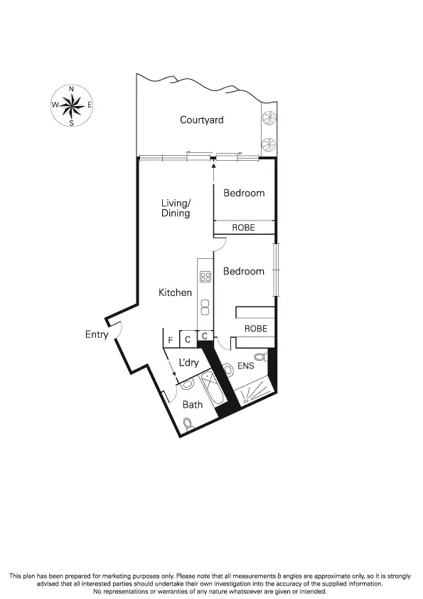 Floorplan of Homely apartment listing, 2/539 St Kilda Road, Melbourne VIC 3004