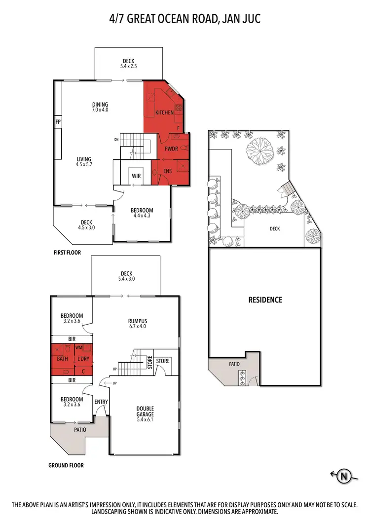 Floorplan of Homely townhouse listing, 4/7 Great Ocean Road, Jan Juc VIC 3228