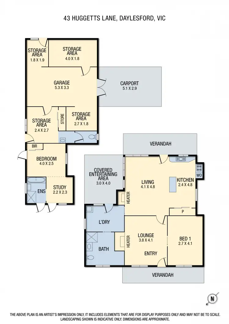 Floorplan of Homely house listing, 43 Huggetts Lane, Daylesford VIC 3460