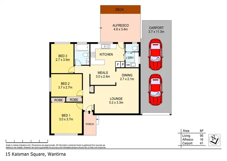 Floorplan of Homely house listing, 15 Kaisman Square, Wantirna VIC 3152
