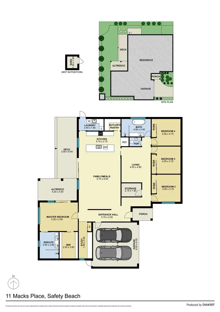 Floorplan of Homely house listing, 11 Macks Place, Safety Beach VIC 3936