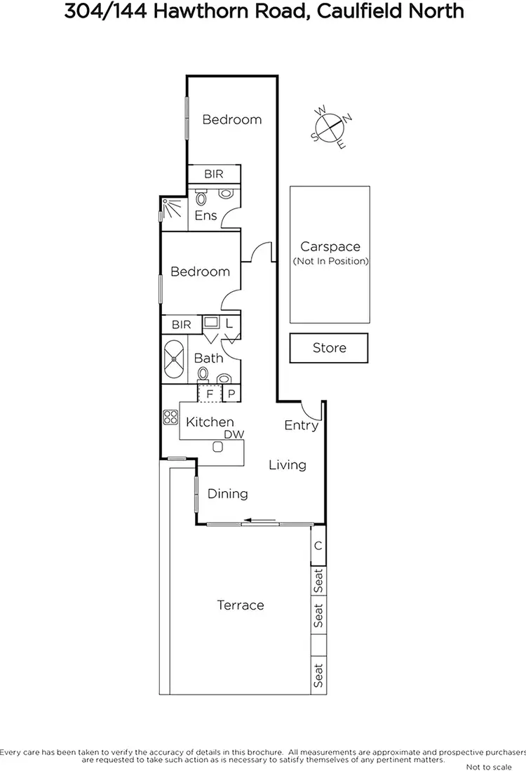 Floorplan of Homely apartment listing, 304/144 Hawthorn Road, Caulfield North VIC 3161