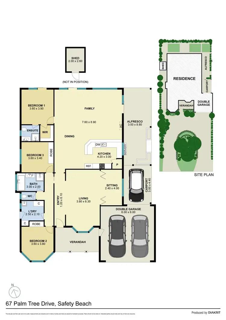 Floorplan of Homely house listing, 67 Palm Tree Drive, Safety Beach VIC 3936